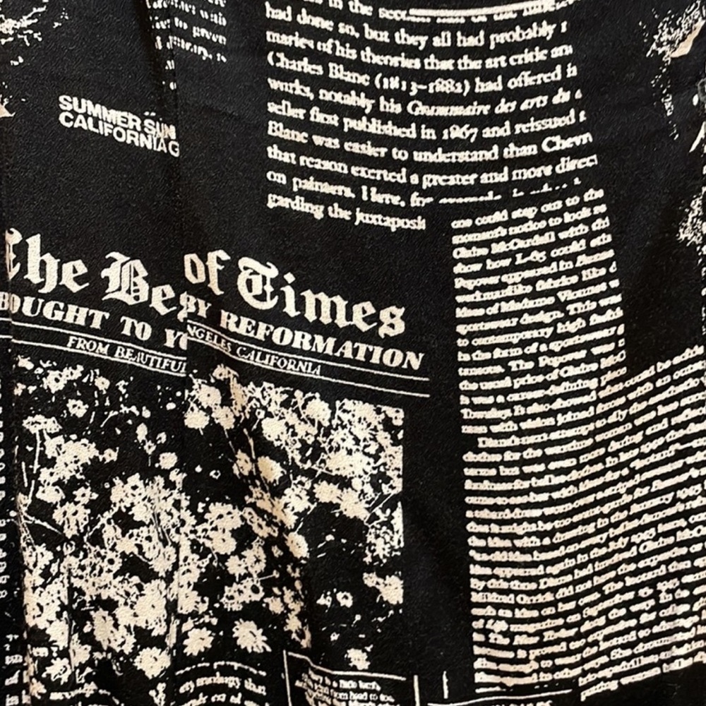 Reformation + Net Sustain Noha Printed Crepe Mini Dress - Black - Picture 4 of 11